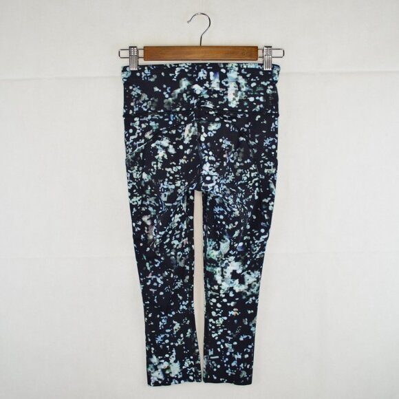lululemon Fast & Free Crop II *Nulux 19" Size 4 in Pixel Haze Multi Black - Picture 2 of 4